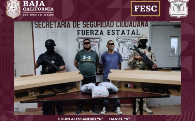 Incautan FESC y SEDENA armas de fuego equipo táctico y metanfetamina