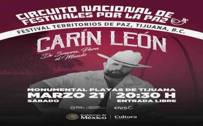 concierto “Territorio de Paz” con Carin León