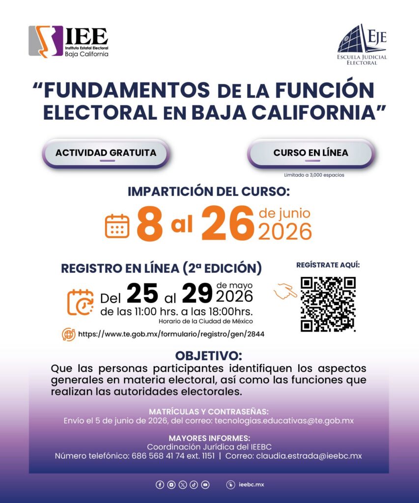Invita IEEBC a participar en la segunda edición del curso en línea ...