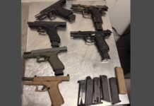 Agentes de CBP incautaron pistolas, cartuchos y municiones en Calexico Oeste