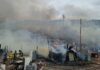 Incendio en asentamiento irregular moviliza a cuerpos de emergencia en la Vía Rápida Alamar