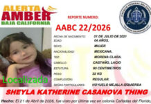 Es localizada la menor Sheyla Katherine Casanova Thing de 4 años