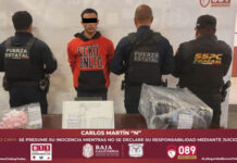 Captura Fuerza Estatal a individuo con más de dos kilogramos de droga y arma abastecida en Tijuana